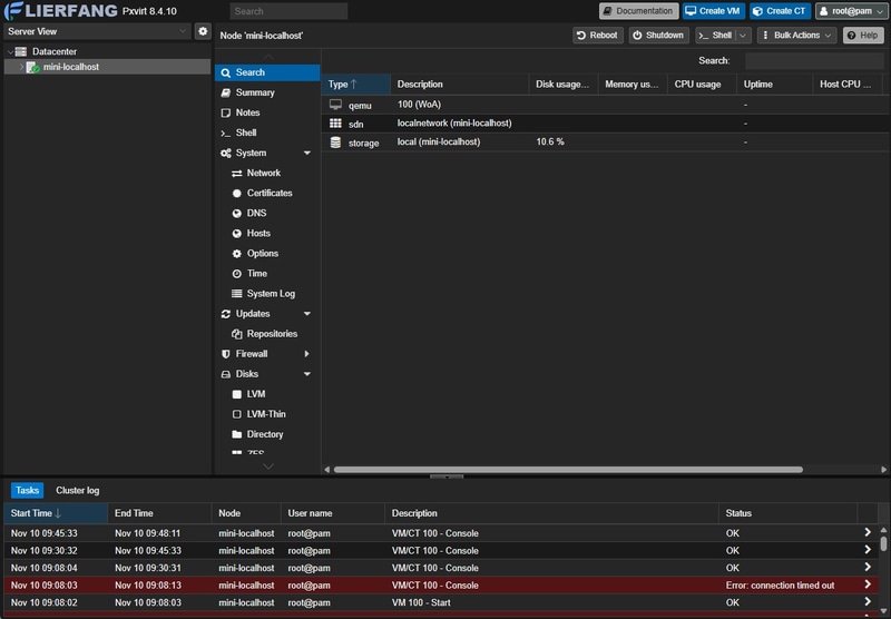 PXVIRT。PVEに酷似しているが、PVEでは用意されていないArm64、LoongArch、RISC-Vの対応が謳われている