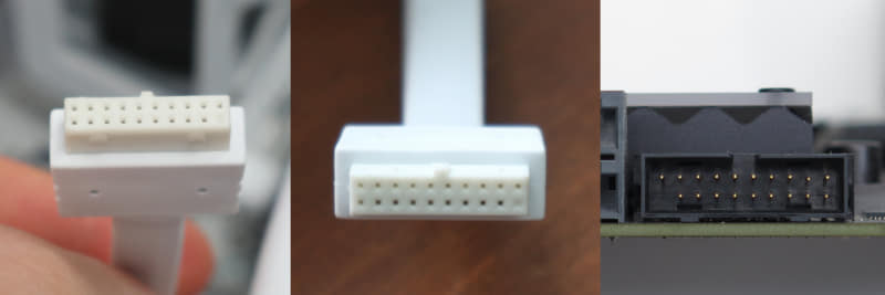 USB 3.2 Gen 1/Gen 2用のマザーボード側のコネクタ