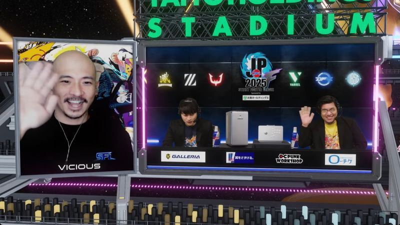 開始前の「SFリーグ: ウォームアップ」では、「開幕直前！SFL: Pro-US & EUROPE 徹底解剖！」としてアメリカとヨーロッパで行なわれている海外のSFLの見どころなどが、SFL 2025: Pro-JPの英語版キャスターなどを務めるVicious氏によって紹介された