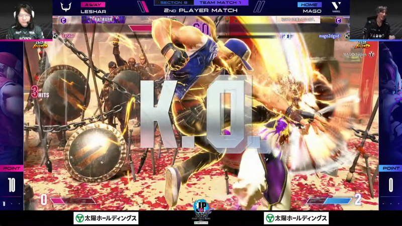 中堅戦はLeSharのテリーとマゴのジュリによる1戦だが、ここはLeSharのテリーが2-0で勝利