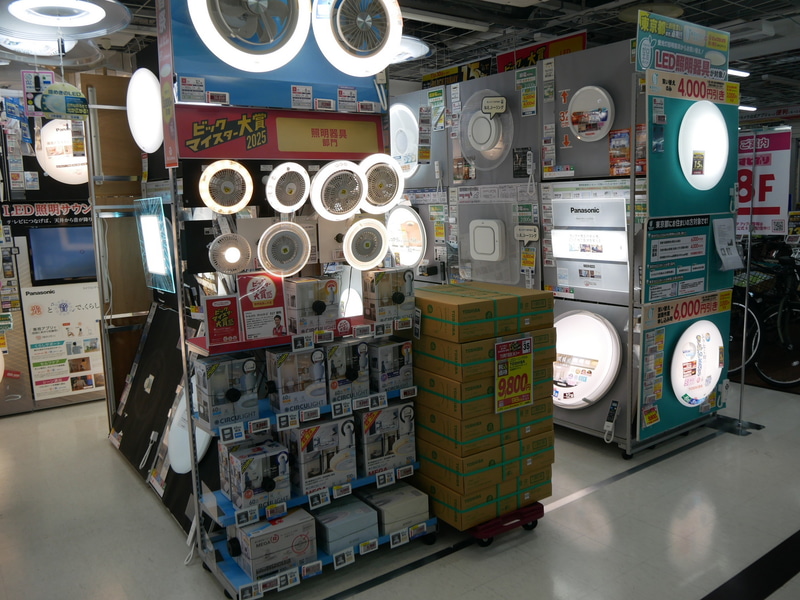 8階の照明売り場