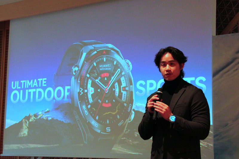 メディア向け発表会で登壇するファーウェイデバイス日本プロダクトマネージャーの橋野翼氏