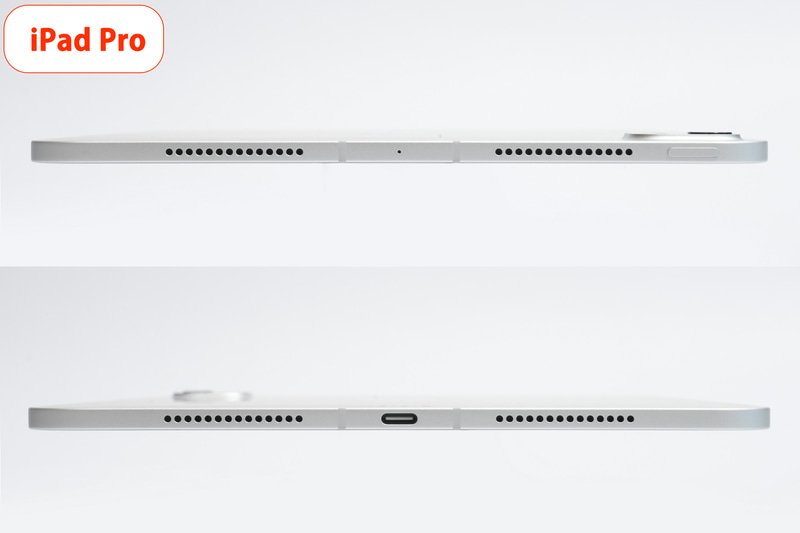 インターフェイスは、「iPad Pro(M5)」がThunderbolt/USB4のみ、「14インチMacBook Pro(M5)」がMagSafe 3充電ポート、Thunderbolt 4 3基、HDMI、SDXCメモリカードスロット、3.5mmヘッドフォンジャックを装備