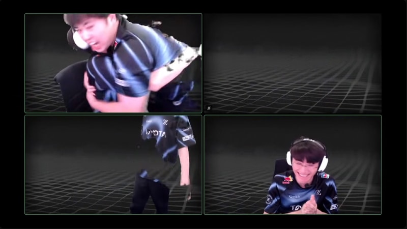 選手視点のカメラではひぐちが勝利した瞬間、大喜びで飛び回り、思わずリーダーのももちに抱きついているシーンが確認できた