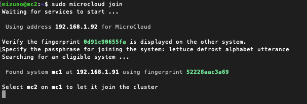 1号機を見つけて、接続した状態