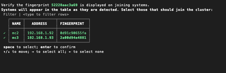 2/3号機をクラスタに参加させる