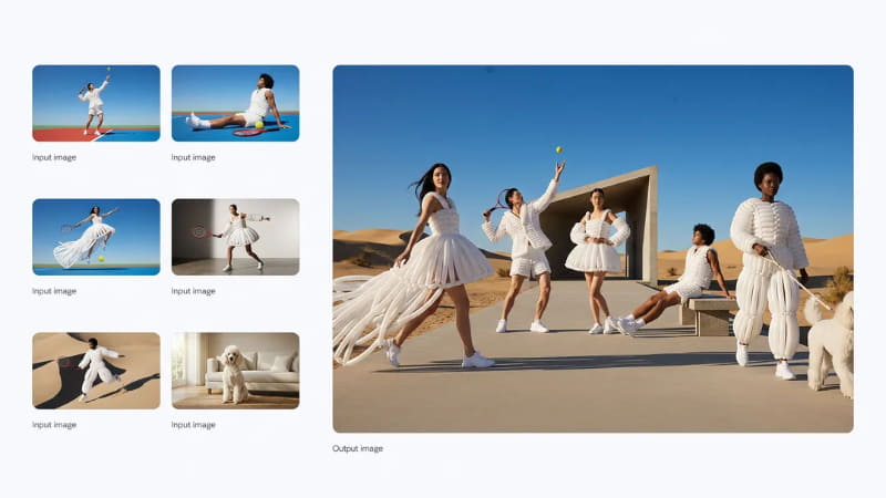 最大5人の人物の一貫性と類似性を維持しながら画像をブレンド可能