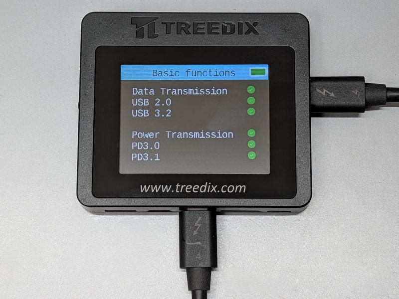 1番目の画面は、データ転送速度とUSB PD規格への対応を教えてくれる。前者はUSB 2.0もしくはUSB 3.2の2択。後者はUSB PD 3.0もしくは3.1の2つ