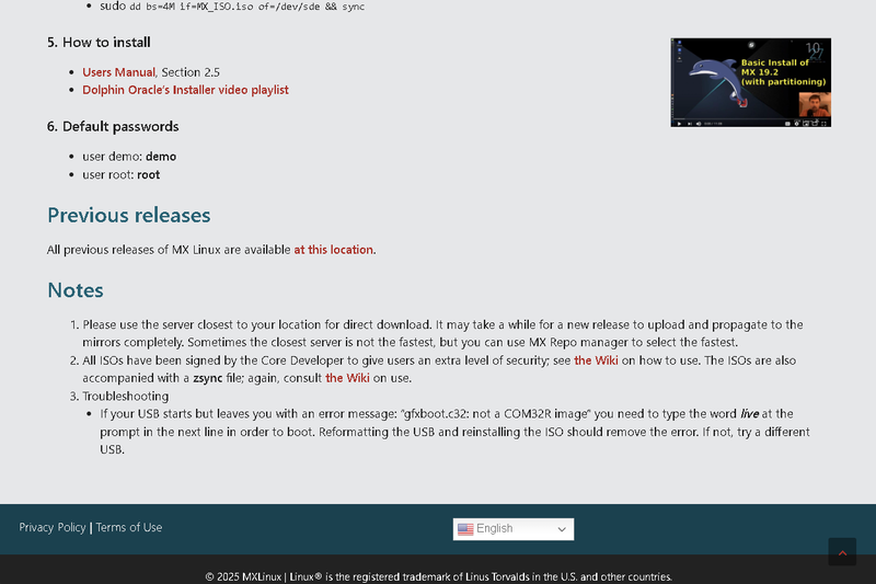ダウンロードページの下の方にある「Previous releases」をたどる