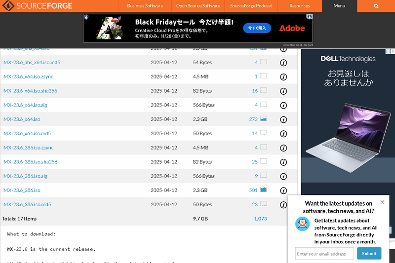 「MX-23.6_386.iso」をダウンロード