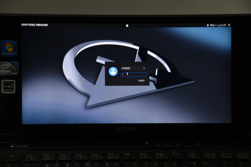 ユーザー名とパスワードを入力