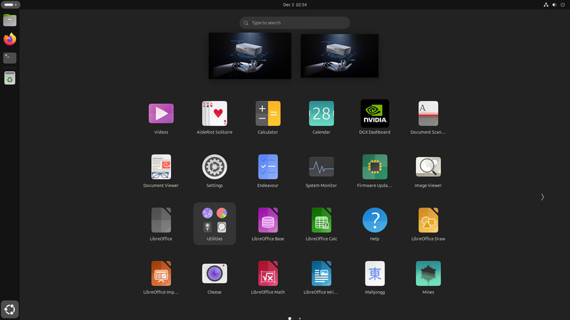 インストール済みのアプリ一覧(1/2)