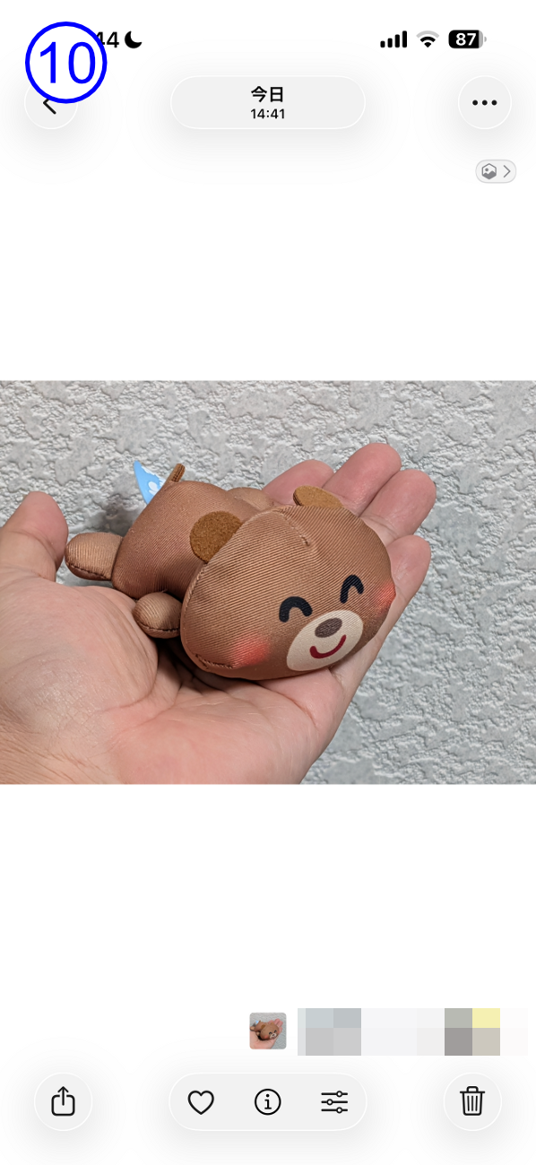 iPhoneでは自動的にプレビューが表示される