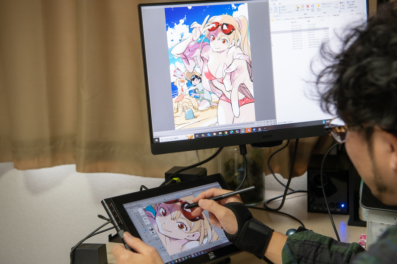 外部モニターに全体のプレビューを表示しつつ作業