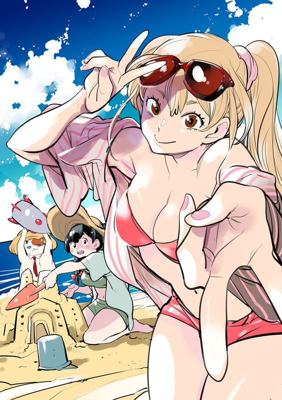 今回の企画のために宮下先生が描いてくれたイラスト。普段は肌の露出が多いものを描かないとのことだが、PC Watchの編集担当の「とにかく女の子を描いて」という要望を尊重しつつ、サービスしてくれたようだ<br><span class="fnt-75">©「宇宙人ムームー」宮下裕樹/少年画報社</span>