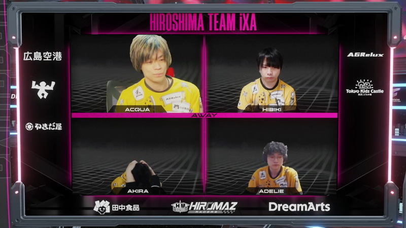 惜しくも敗れた広島 TEAM iXAのメンバーたち。あきらは頭を抱えてしばらく上がって来られなかった