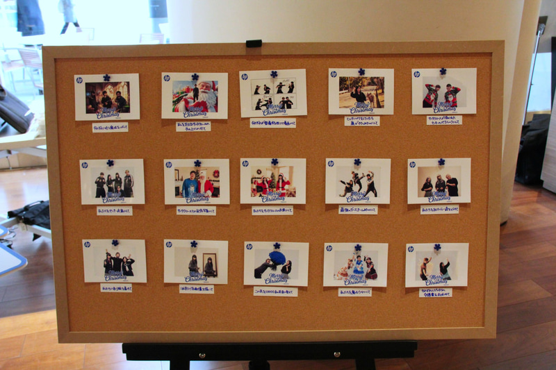 編集プリントされた写真の例