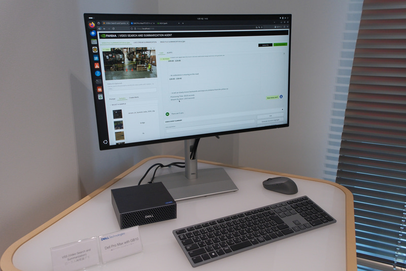 小型AIスパコン「Dell Pro Max with GB10」の展示