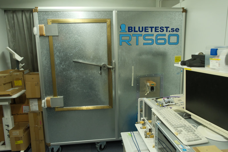 4Gや5Gの評価を行なう別のチャンバー。こちらは古いもののため、最終評価ではなくデバッグなどに使っているとのこと