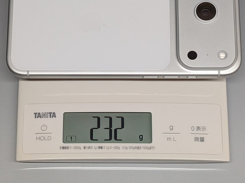 iPhoneは実測232g