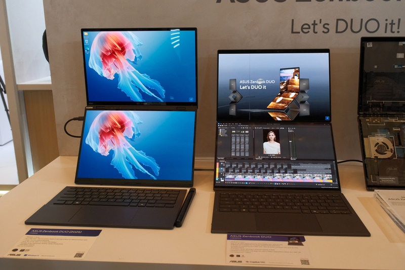 従来モデル(左)との比較。狭額縁化、小型化している