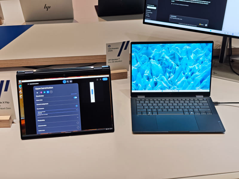 2in1型のHP EliteBook X Flip G2i、ペンを本体内部に格納して充電でき、30秒で2時間使える