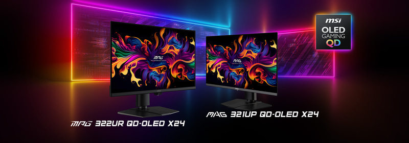 MPG 322UR QD-OLED X24、MAG 321UP QD-OLED X24