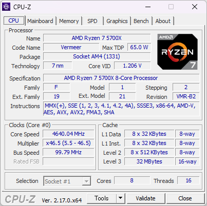 AMDの8コア/16スレッドCPU「Ryzen 7 5700X」