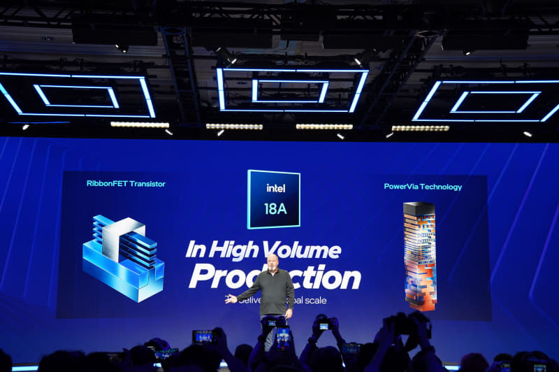 昨年(2025年)から大量生産が開始されているIntel 18A