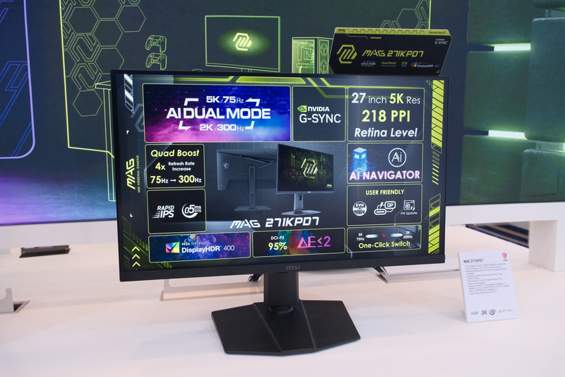 MAG 271KPD7(27型Rapid IPS、5K/75Hzと2K/300Hzのデュアルモード対応)