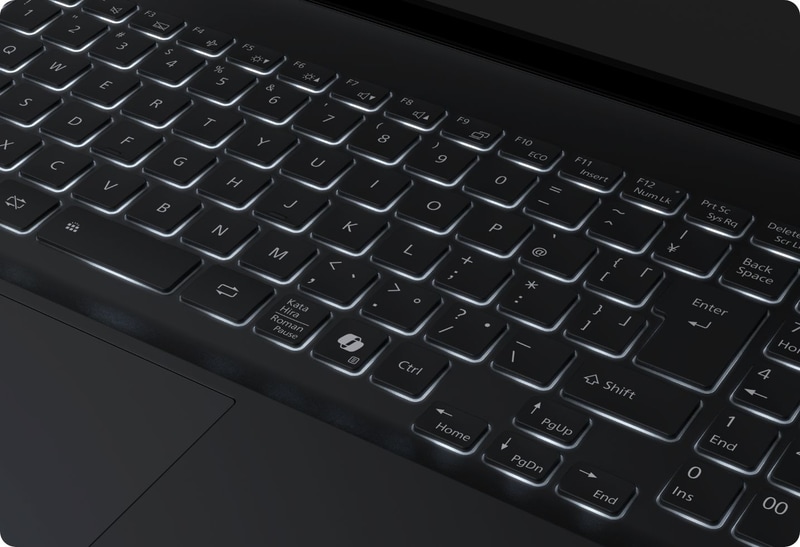 バックライト付きキーボード