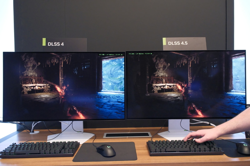 DLSS 4とDLSS 4.5の比較