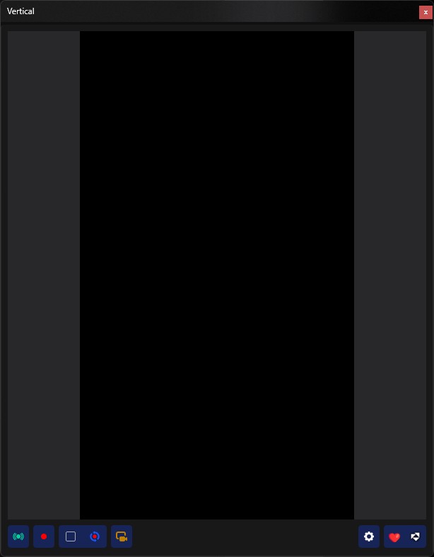 Verticalを選ぶと縦型キャンバスが表示される