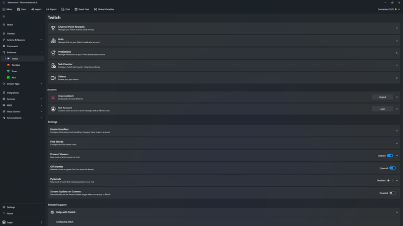 Loginを押し、ブラウザでアクセス許可をするとこのようにアカウントが登録される