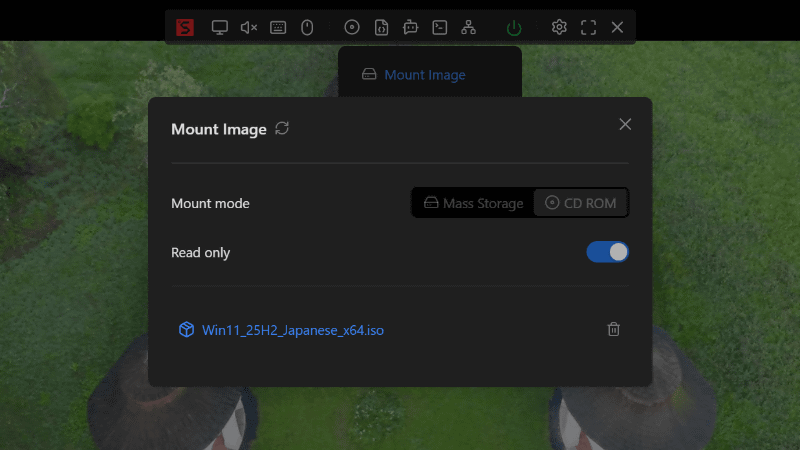 Windows11のISOイメージをマウントした様子