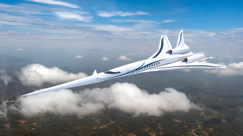 ロバスト低ブーム設計技術を適用した小型超音速旅客機のコンセプトイメージ(出典: JAXA)