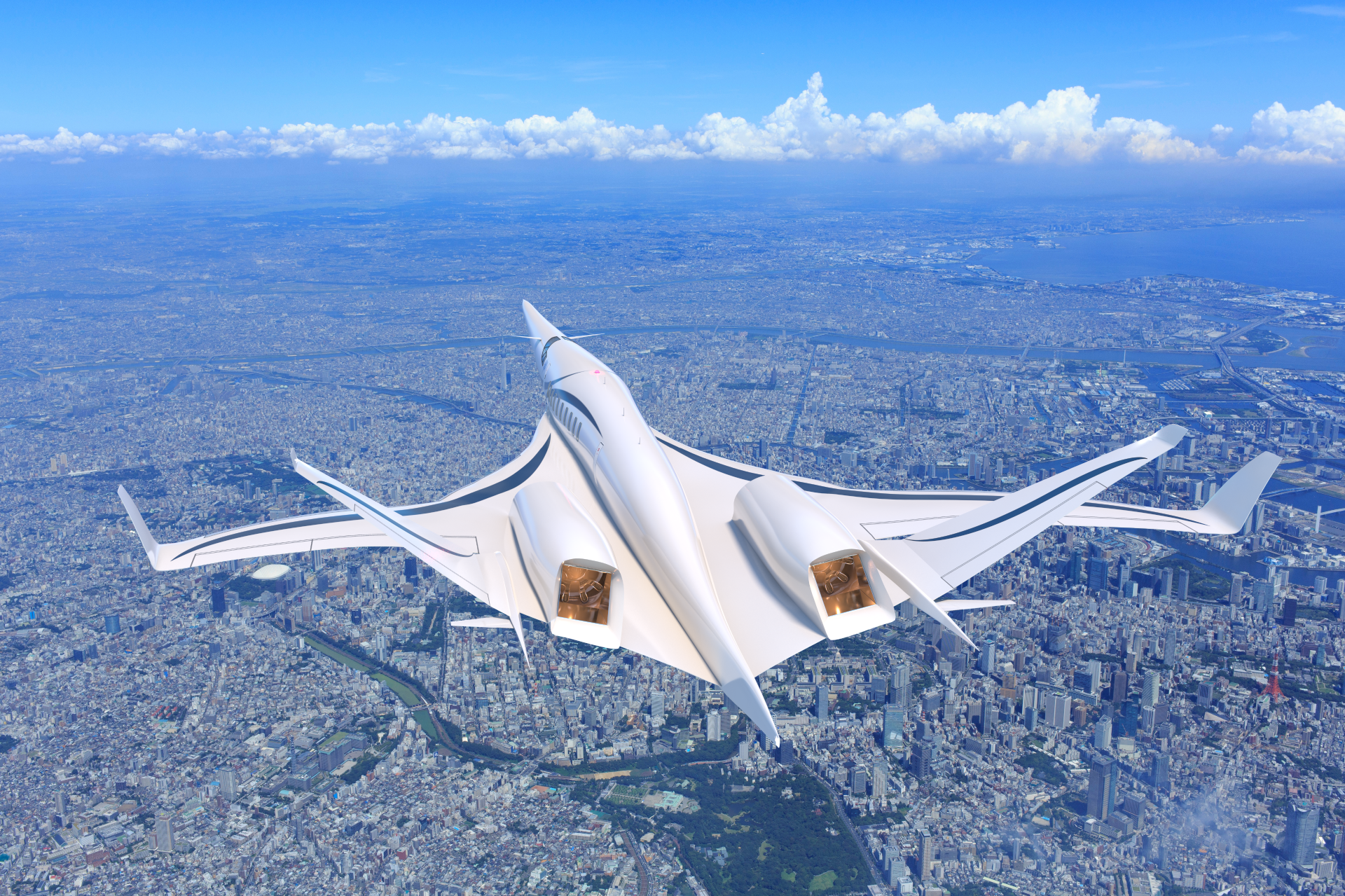 小型超音速旅客機のコンセプトイメージ(出典: JAXA)