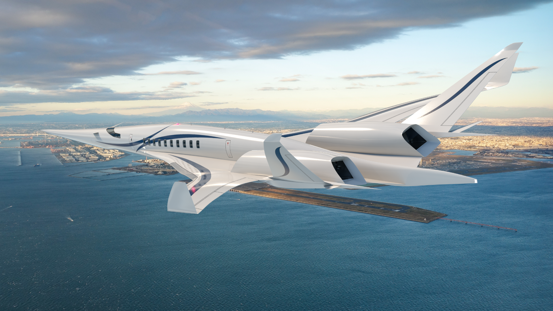 小型超音速旅客機のコンセプトイメージ(出典: JAXA)