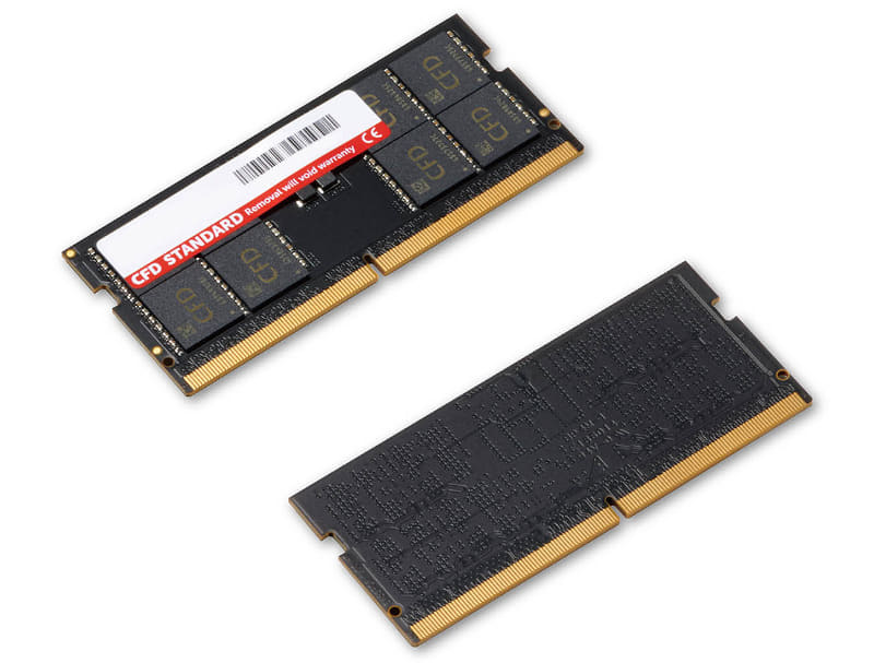 ミニPCで使われるSO DIMMタイプのDDR5メモリでも、過去に例を見ないほどの高騰が続いている。写真はCFD販売の「W5N5600CS」、16GBの2枚組で実売価格はなんと5万4,000円前後