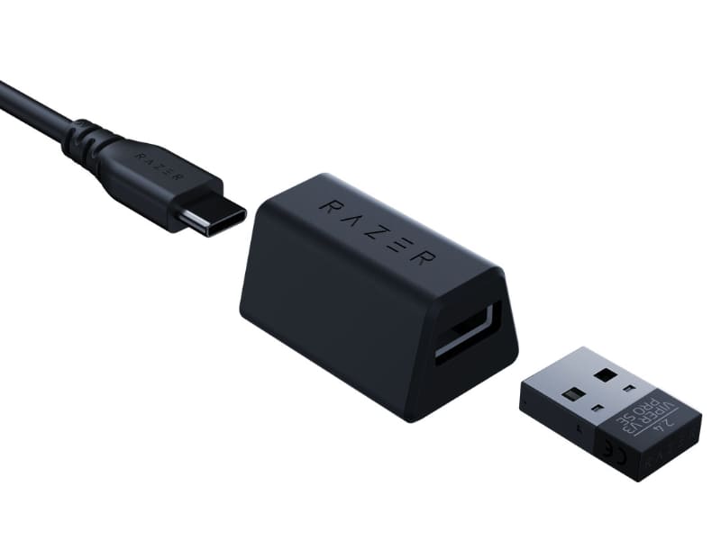 1,000Hzより上のポーリングレートを設定する場合は別売りの「Razer HyperPolling Wireless Dongle」が必要