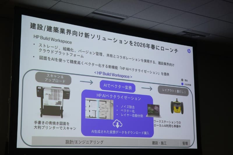 紙の設計図をAIでベクター変換するHP Build Workspace