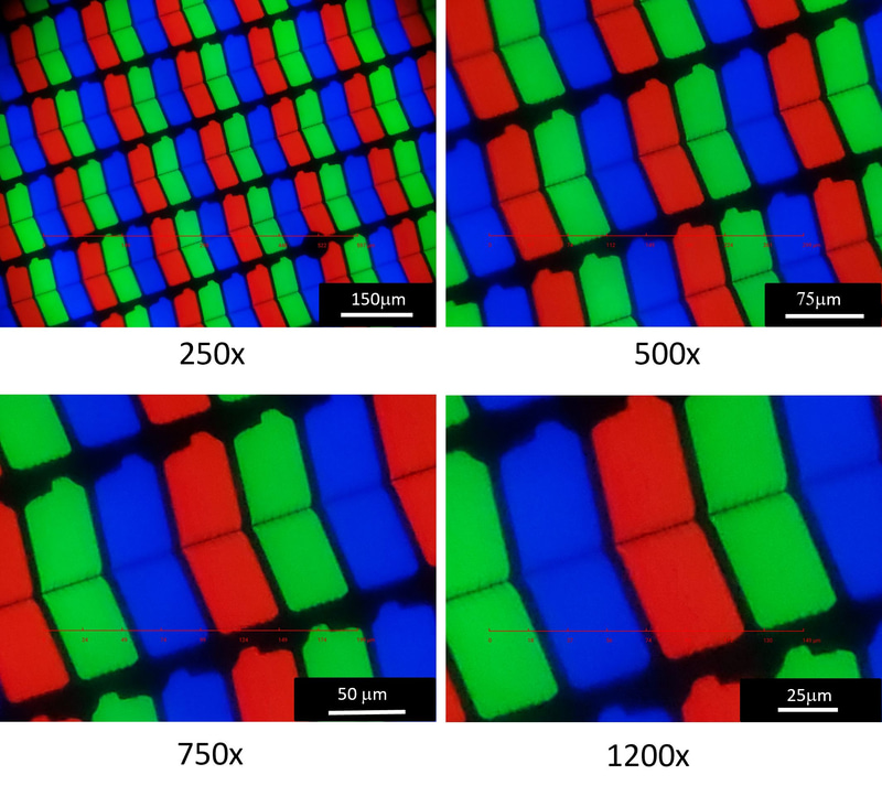 液晶画面を拡大した様子