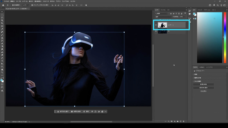 Ctrl(Mac: Command)+Jで選択範囲を複製します
