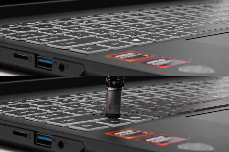 キーストロークは実測1.6mm前後