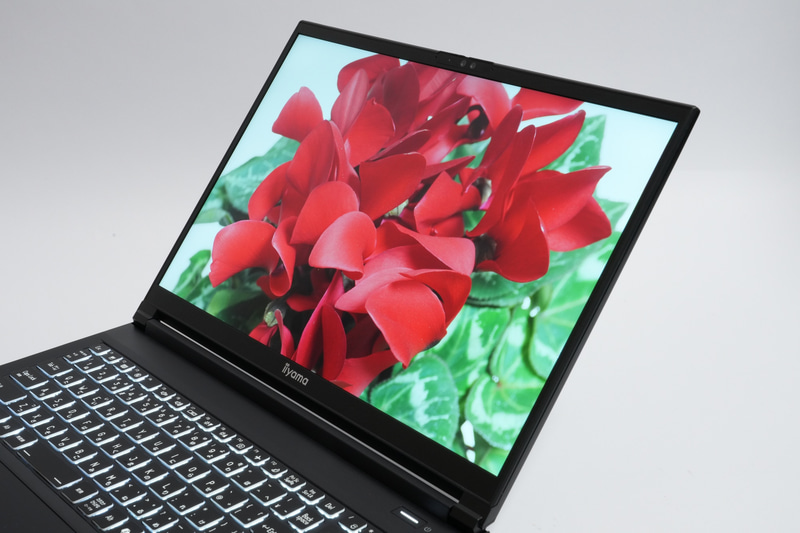 一定の視野角が確保されており、非光沢の表面処理により照明などの映り込みも低減される