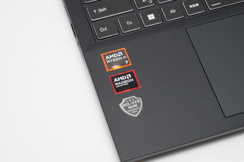 AMD製プロセッサ「Ryzen AI 7 350」を搭載