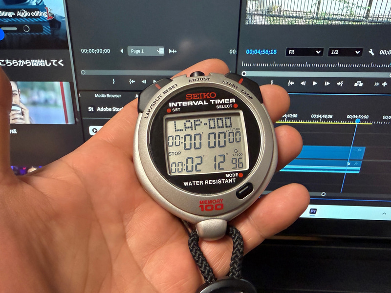 「Adobe Premiere Pro 2025」で実時間5分の4K動画(3,840×2,160ドット、30fps)を書き出すのには2分12秒96かかった