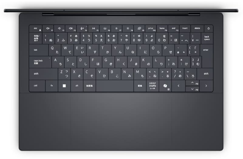 Dell XPS 14のキーボードは物理ファンクションキーが復活。タッチパッドの境界線も追加