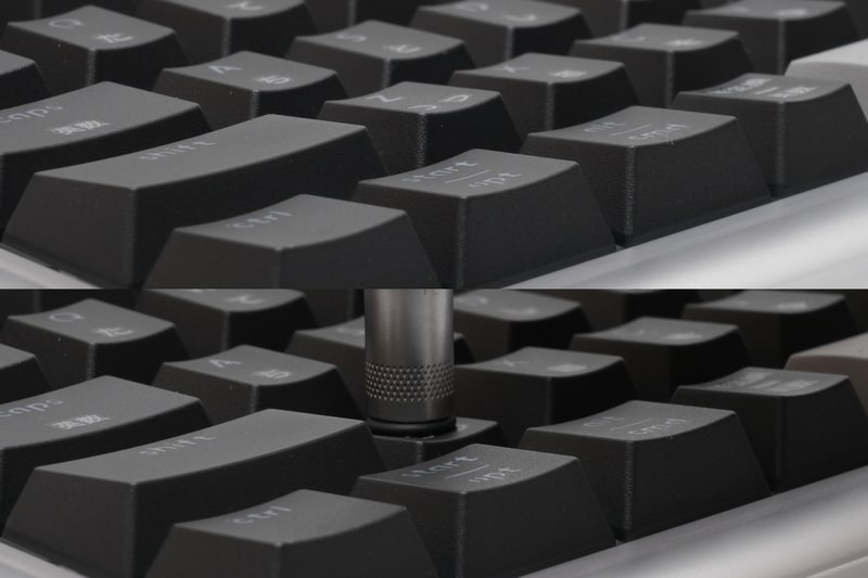 キーストロークは実測3.5mm前後