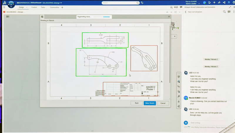 生成3DモデルAIエージェント「LEO」が、PDFの2Dデータを3Dモデルに自動で変換するデモ